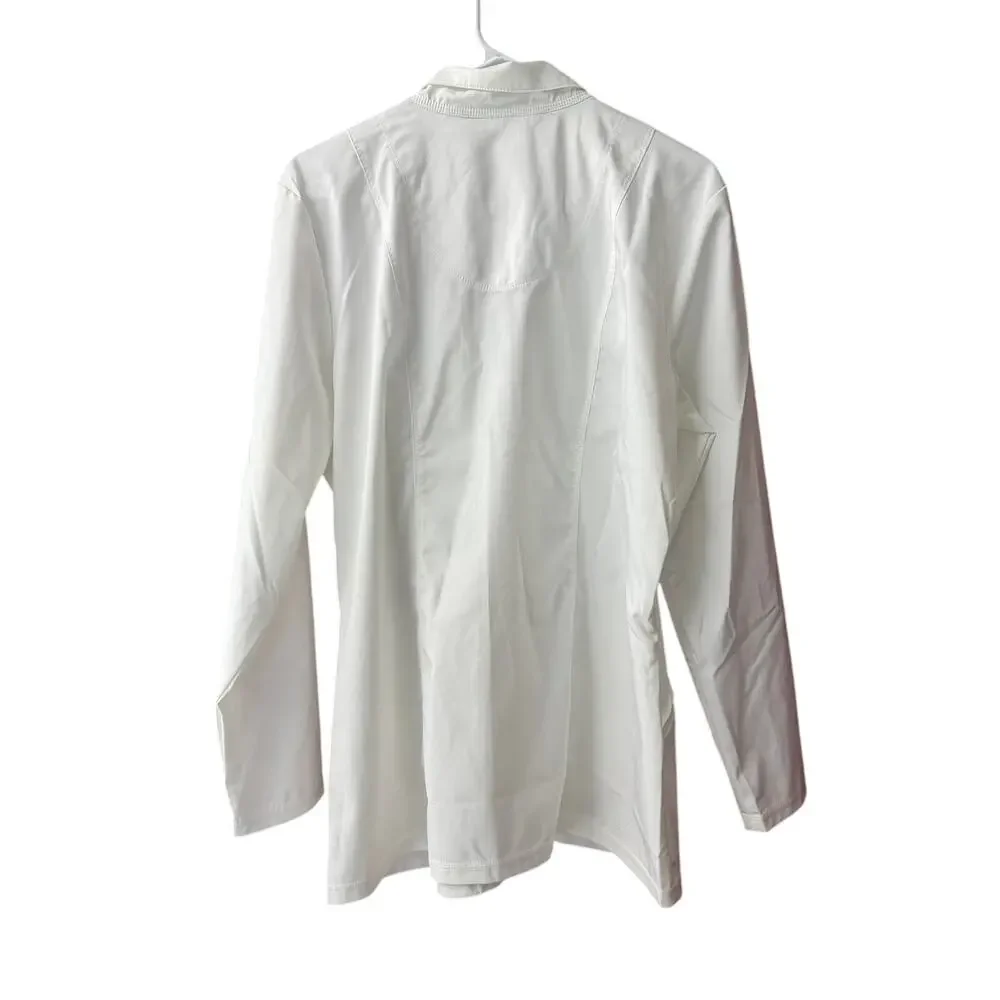 Dickies White Essence‎ Women's Warm-up Jacket - DK302 Full Zip Size Large Scrubs